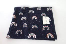 Tissu imprimé arc-en-ciel marine 100x120 cm coton