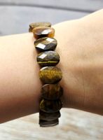 Facettiertes Tigerauge Softbangle Armband