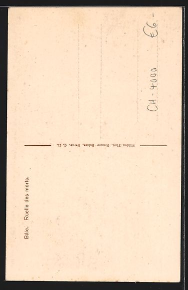 Cartoline postali: Basel, Totengasse mit Blick zum Turm der – Usato da Berlin venduto da bartko-reher 1