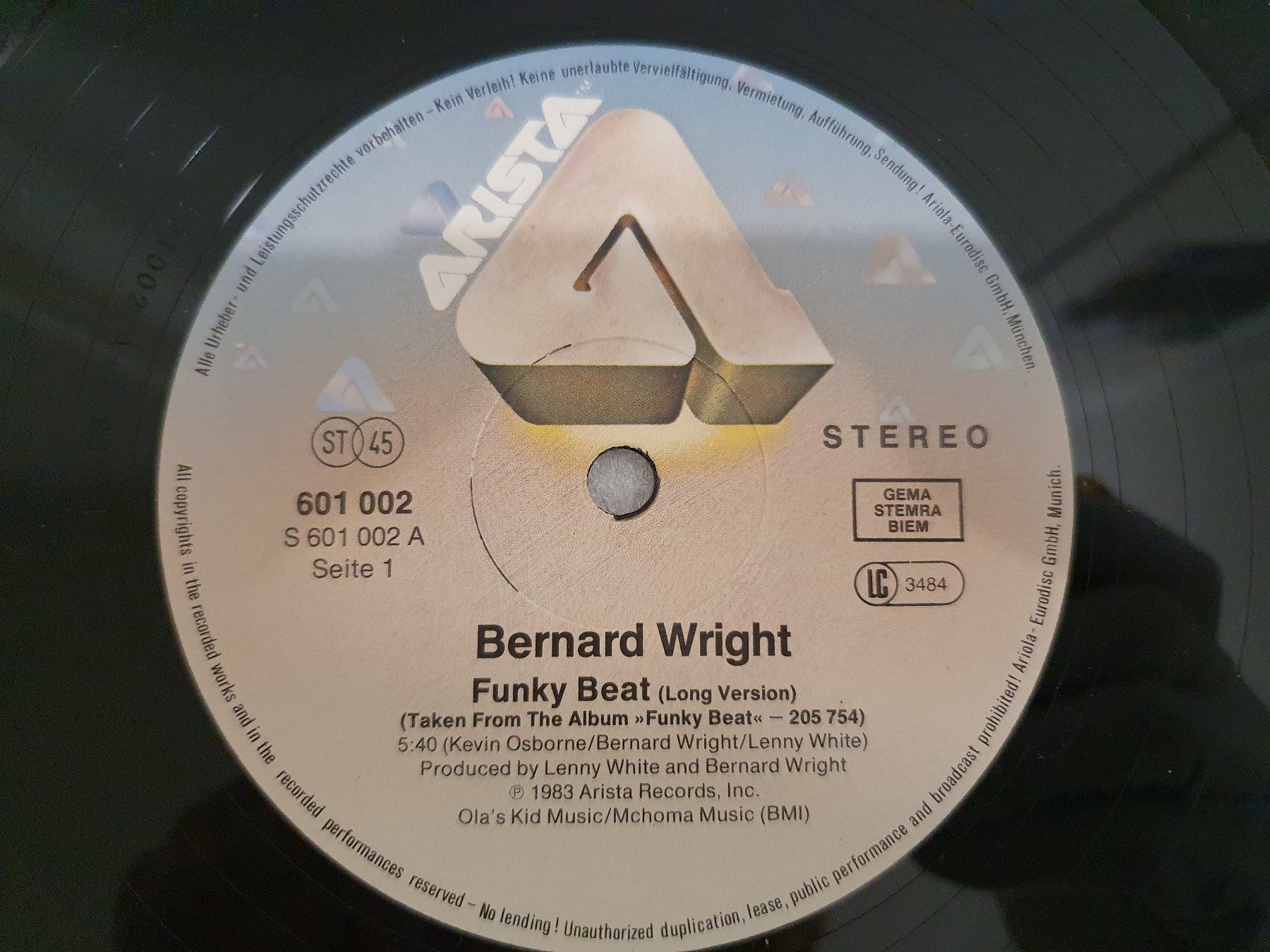Dischi in vinile: Bernard Wright - Funky Beat – Usato da Uster venduto da Vinyl-Leidenschaft 3