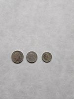 1897. Série de pièces Suisse rare . 5, 10 et 20 rappen