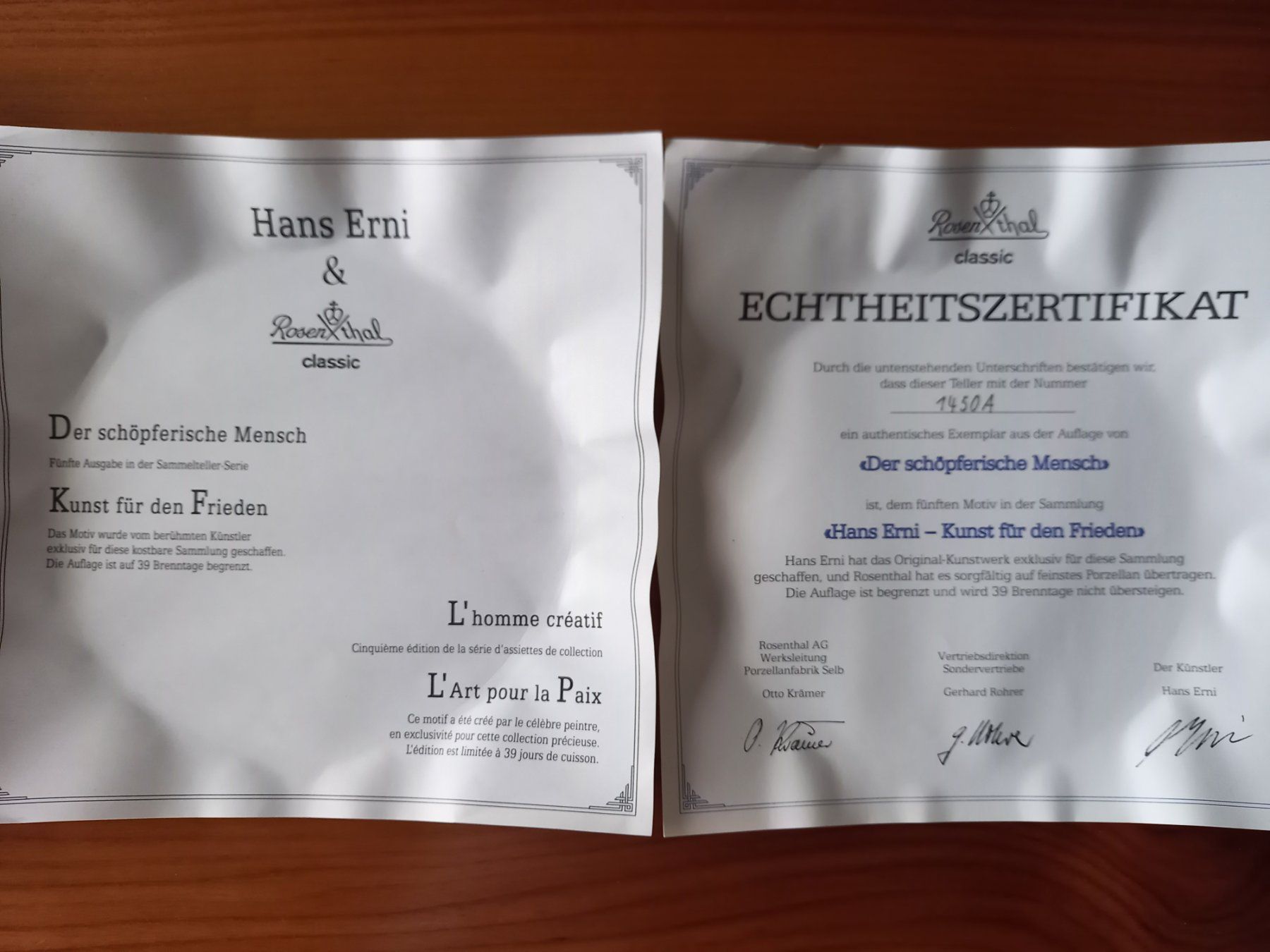Rosenthal Piatti: Kunstteller Hans Erni – Nuovo (secondo la descrizione) da Bern venduto da Cauge 2