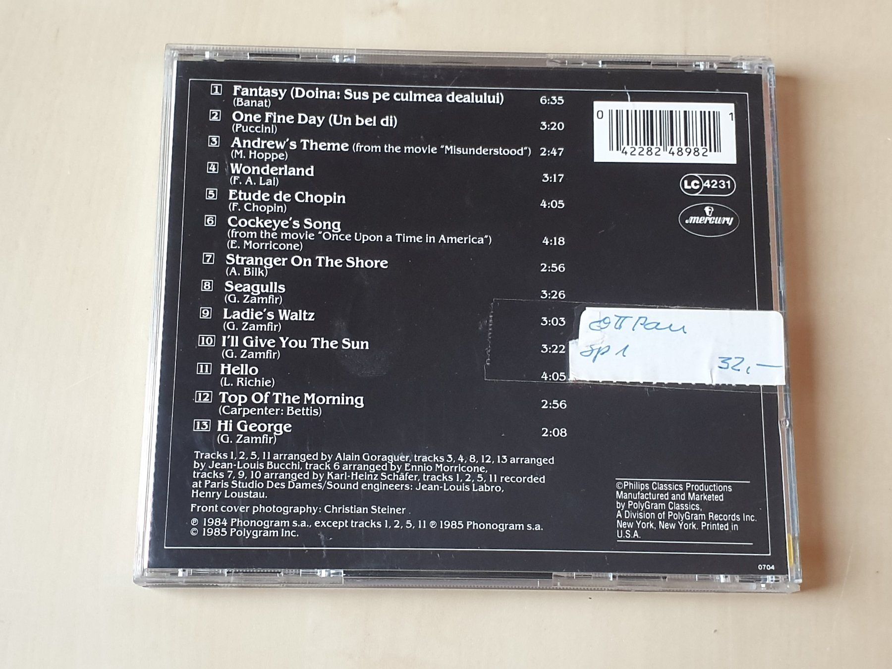 CD: Zamfir Fantasy – Usato da Stansstad venduto da collectorsshop 1