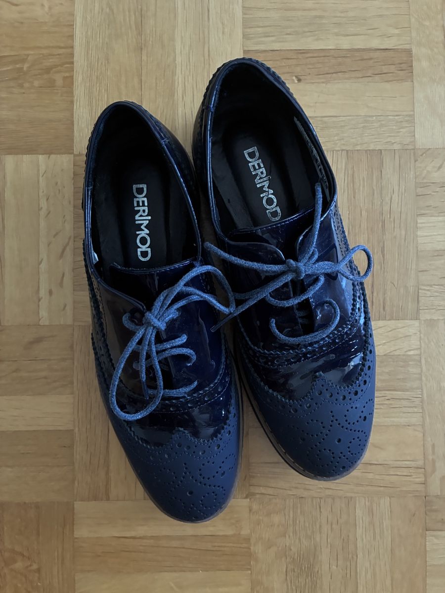 Scarpe da uomo: Leder-Halbschuhe dunkelblau – Nuovo (secondo la descrizione) da Basel venduto da ememilil 1