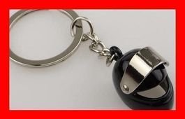 Schlüsselanhänger Helm Motorrad SCHWARZ Scooter Roller Mofa