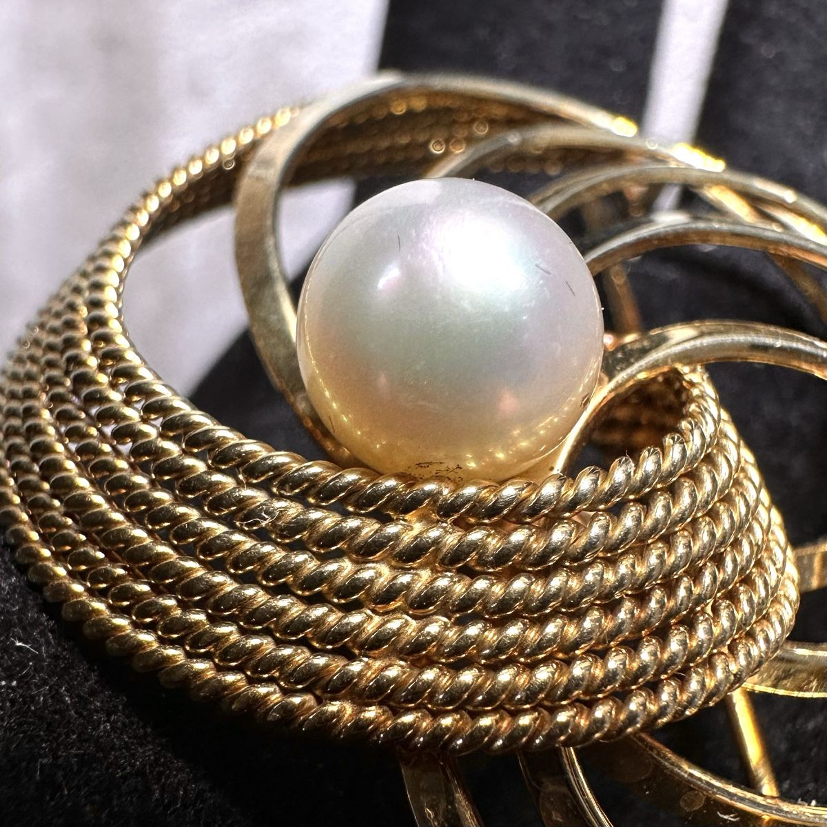 Spille & Fermagli: Brosche Gelbgold 14kt mit Perle – Usato da St-Gingolph venduto da Edgar1920 2