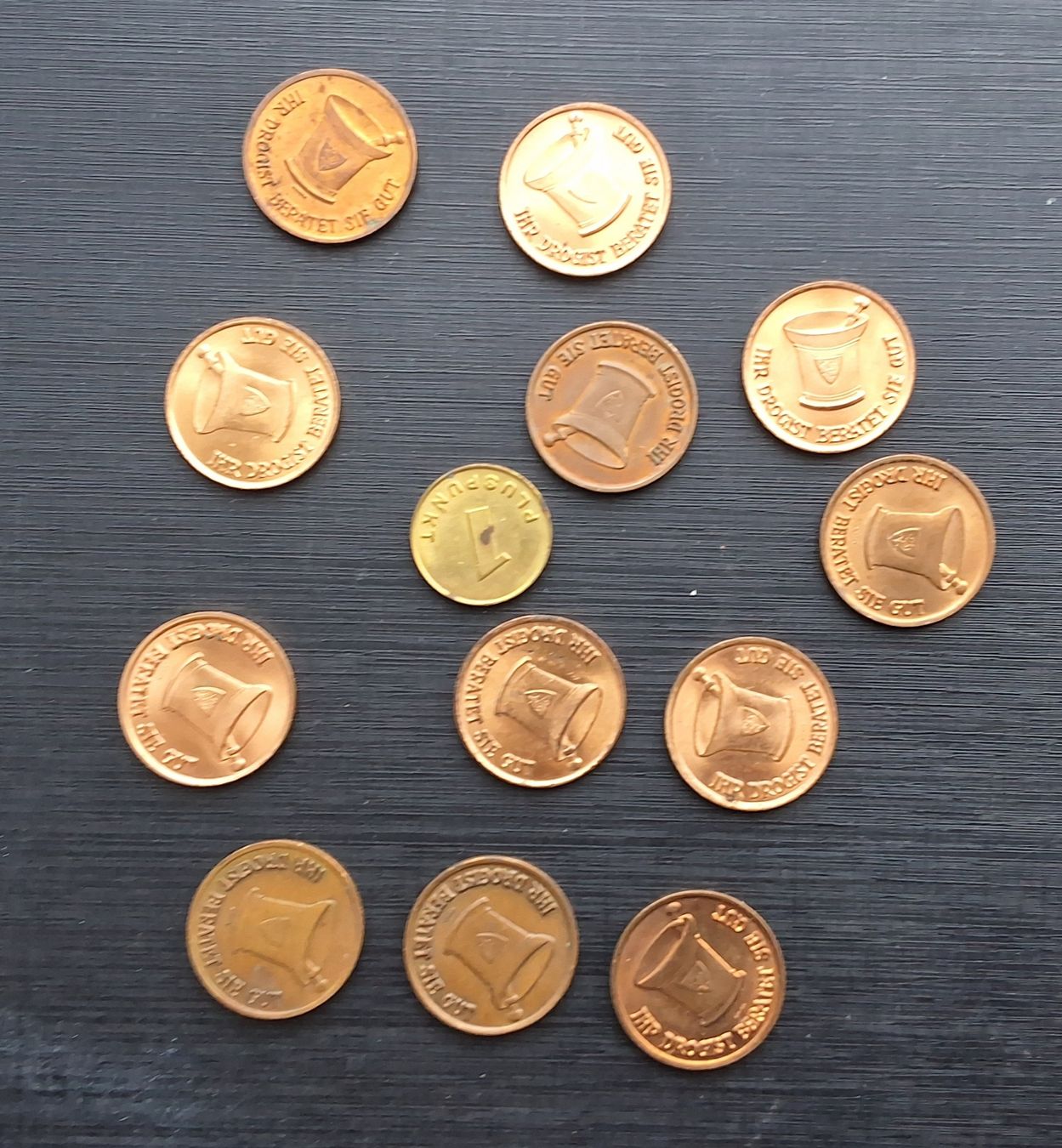 Tutti le monete: 13 Verschiedene Drogerie-Jetons – Usato da Oftringen venduto da Waltereg 1