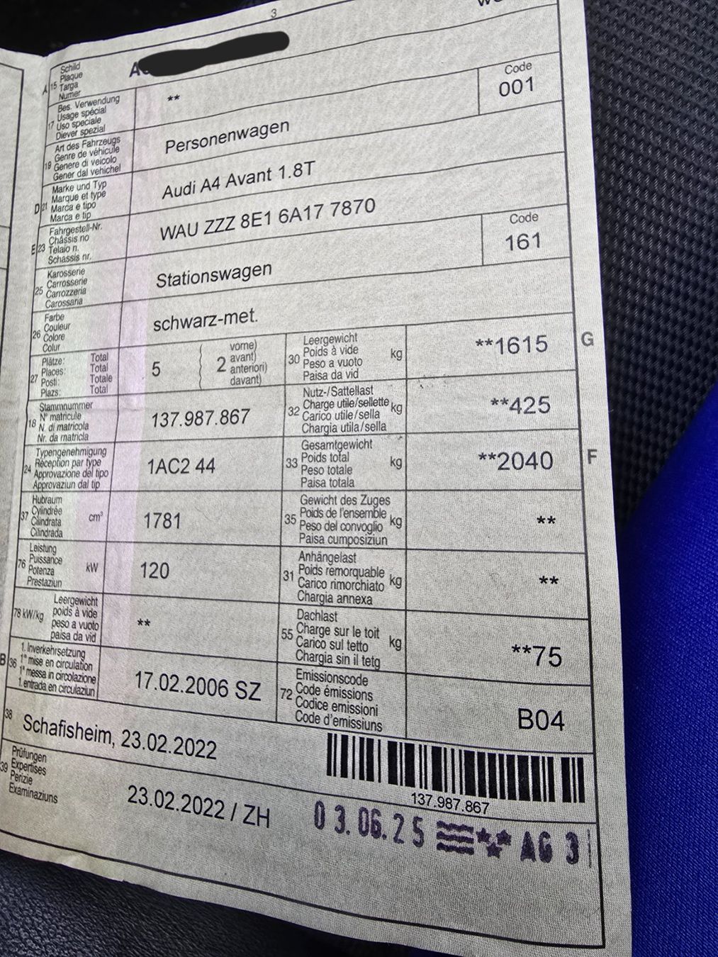 Audi Automobili: Audi a4 1.8 turbo S.line – Usato da Oftringen venduto da sweden03 8