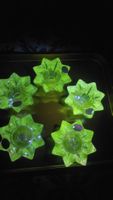 Kristall-Kerzenständer – Manganglas – Leuchtet  UV 365