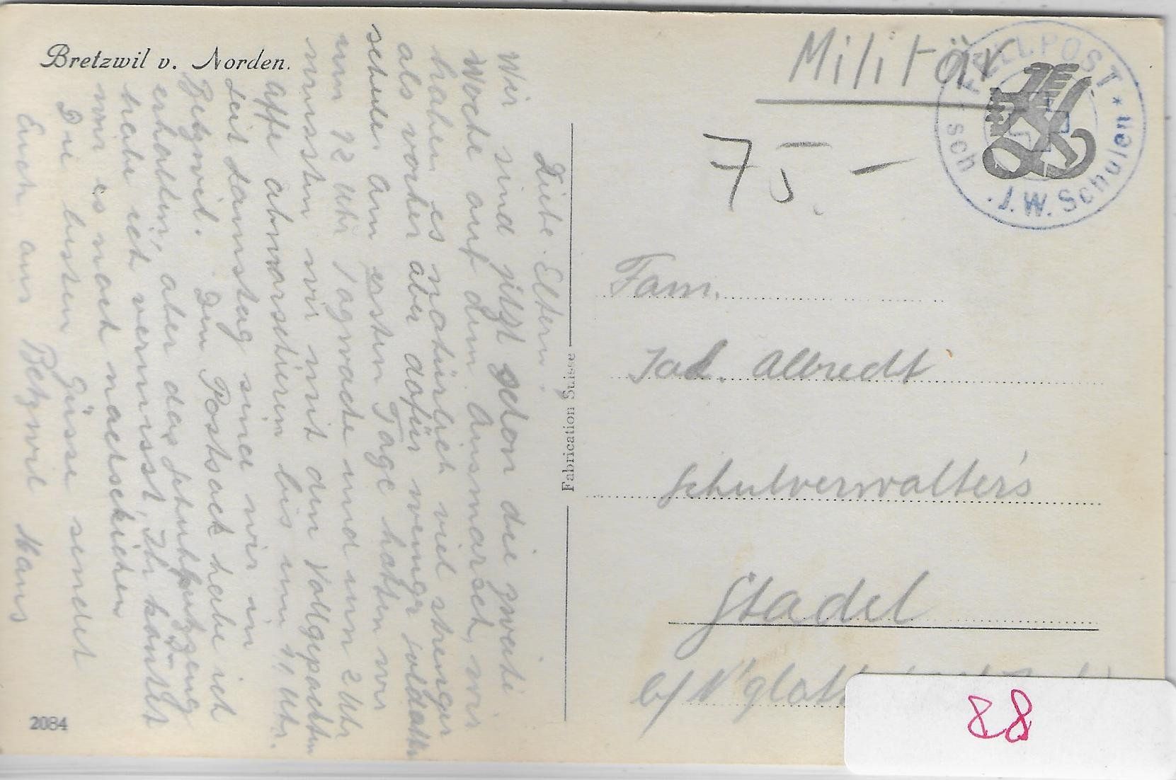 Cartoline postali: Bretzwil von Norden – Usato da Ettingen venduto da Kartenplanet 1