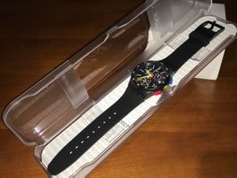 Swatch Chrono BLACK ONE - Full Set- New - Ungetragen