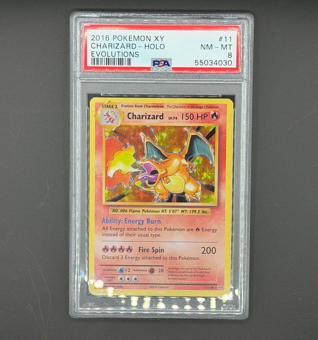 Pokémon Carte collezionabili: Charizard Holo - Pokemon XY Evolutions PSA 8 (EN) – Nuovo (secondo la descrizione) da Genève venduto da Rokemon 6