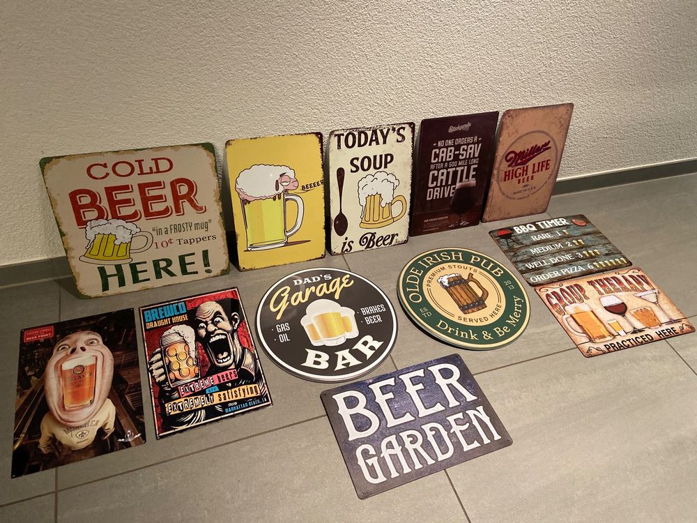 Deko Blechschild Rindfleisch Guide - Metzger-Leitfaden Für Fleischstücke 20x30cm