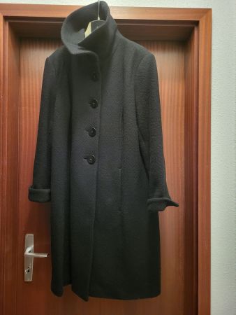 Cappottino nero misto lana tg. L