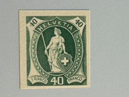 1905, Farbprobe, Stehende Helvetia, 40C dunkelgrün