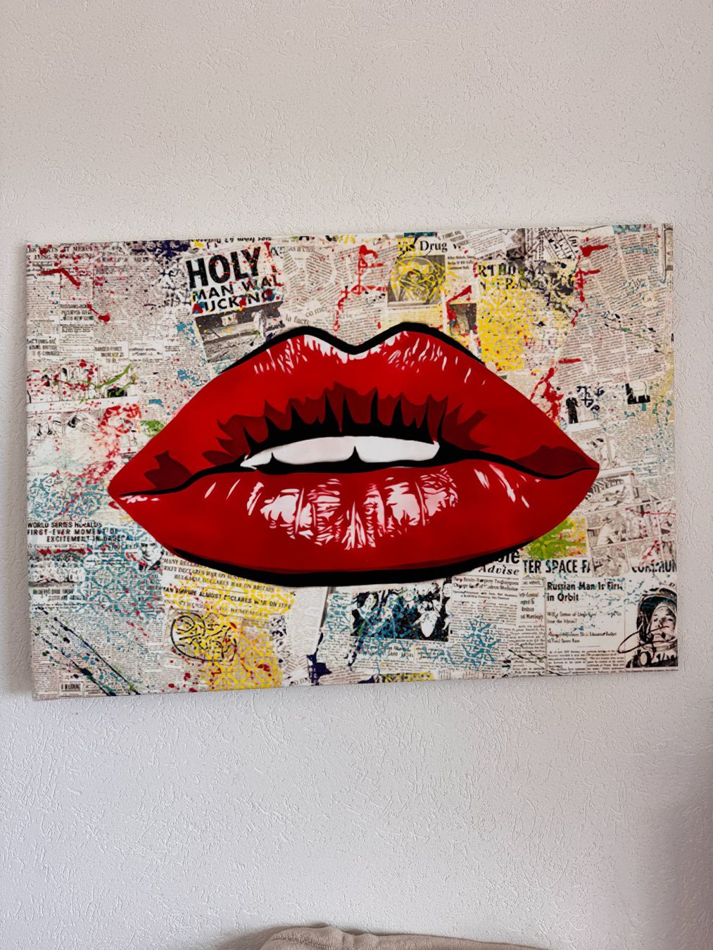 Gemälde: Tableau Pop-Art -- 98 x 69 cm – Gebraucht aus La Neuveville von ghubler