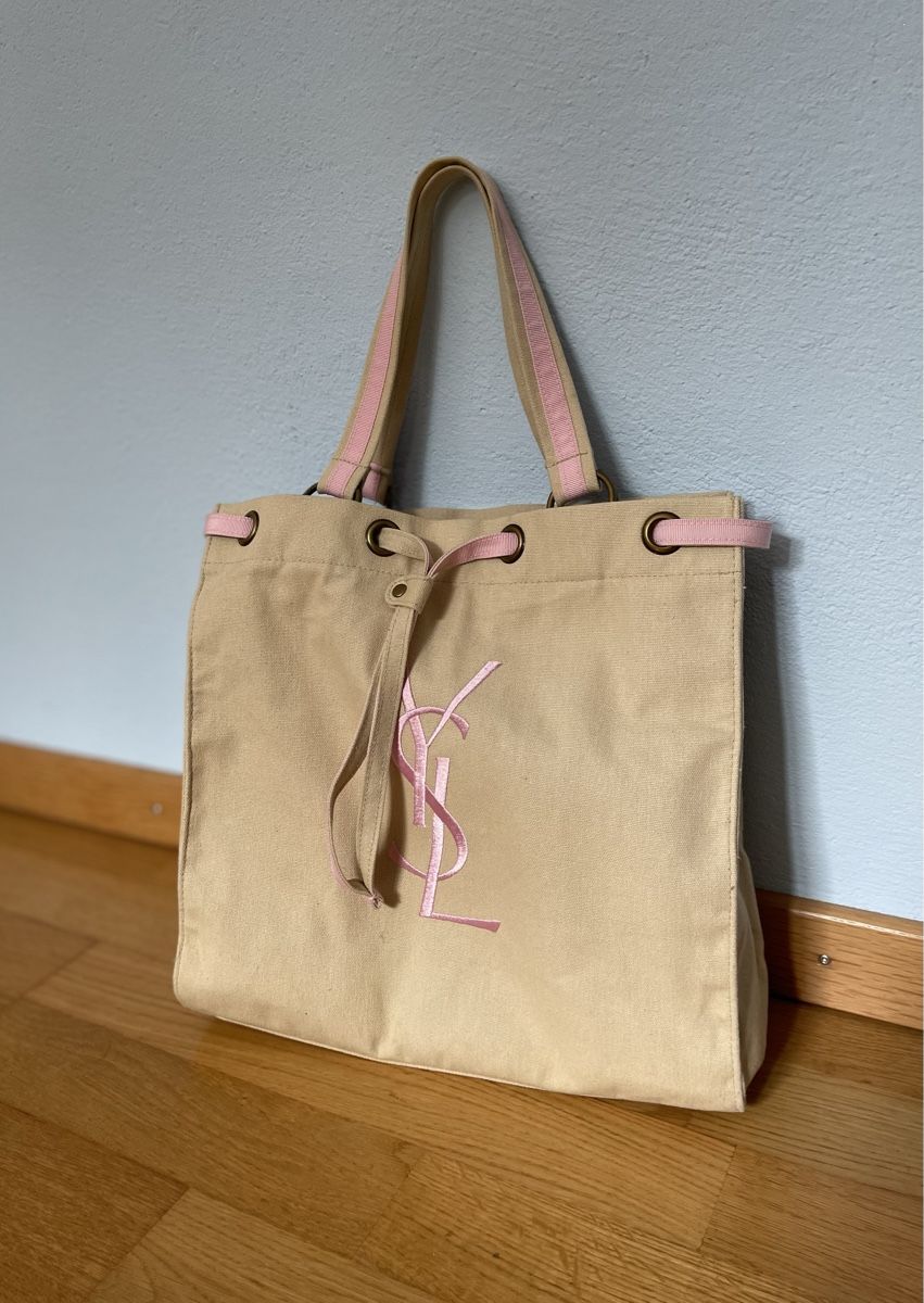 Saint Laurent Taschen: Yves Saint Laurent Canvas Tote Bag – Gebraucht aus Winterthur von