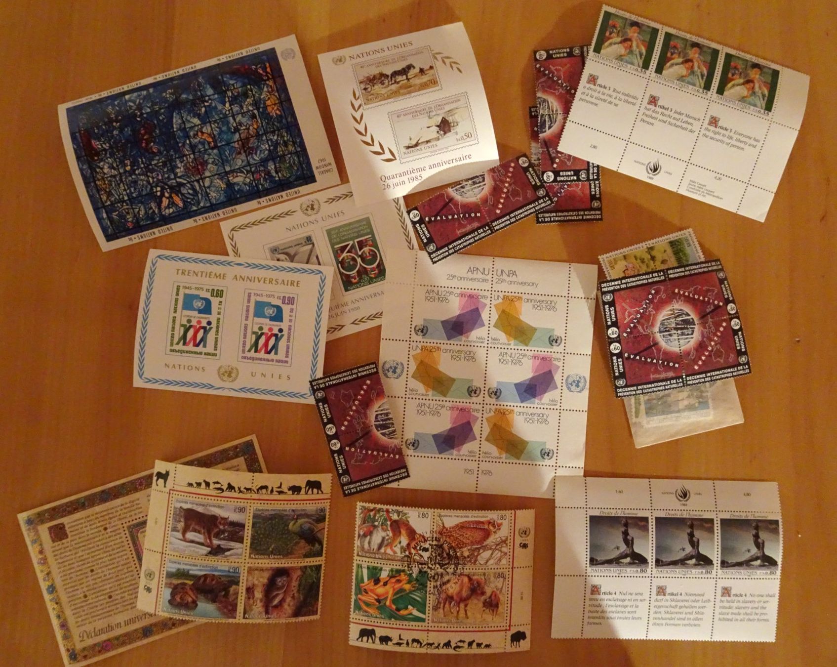 Alle Briefmarken: Briefmarken UN -  CH, A, USA – Gebraucht aus Feldbrunnen von MarcusSO 1