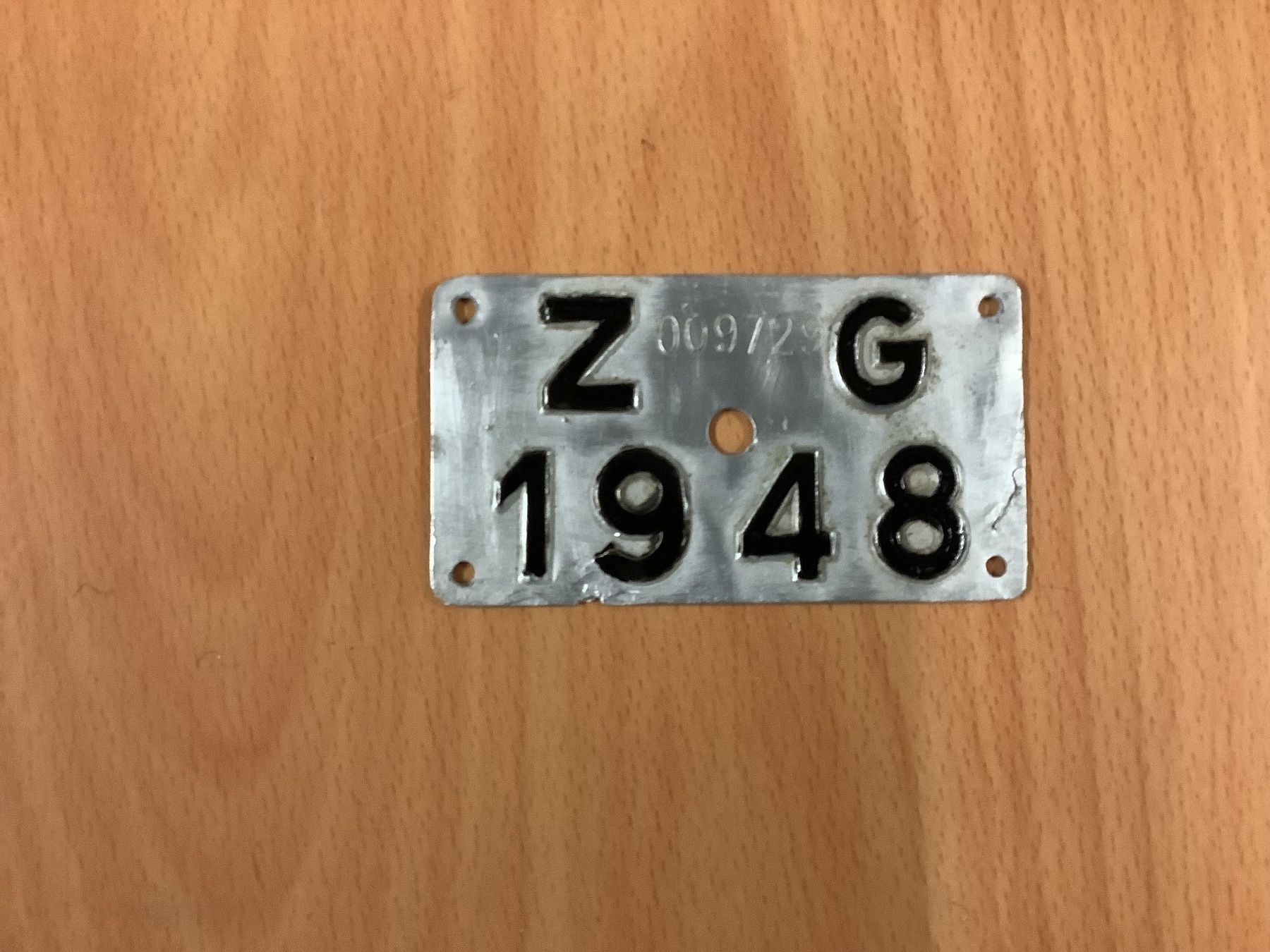 Schilder: Zuger Velonummer – Gebraucht aus Holzhäusern ZG von tho_8my6