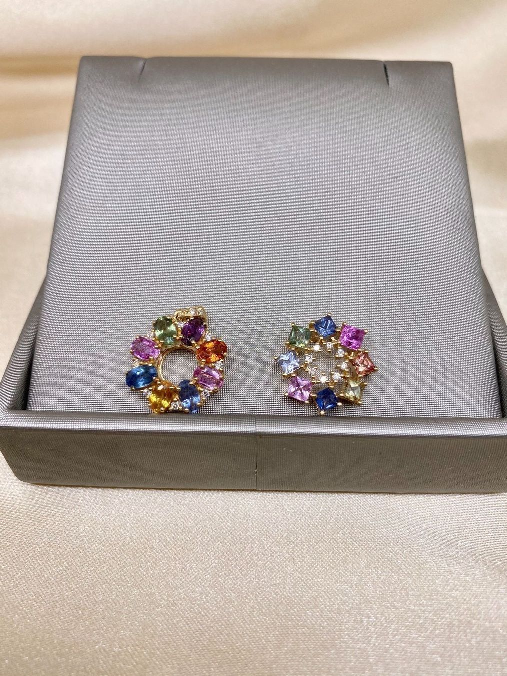 Ciondoli: Saphir Anhänger  /18k Gold/ Diamanten – Nuovo e nell'imballaggio originale da Sarnen venduto da Yingsperlen1 1