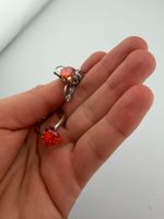 Roter Schmuck-Set: Ring und Ohrringe🌸