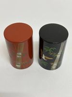Vintage Japanische Teedosen Asia-Stil mit Vogelmotiv 2er Set