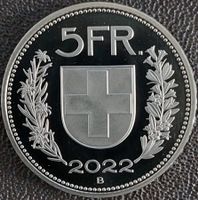 5 Franken 2022 stgl. / aus Münzsatz