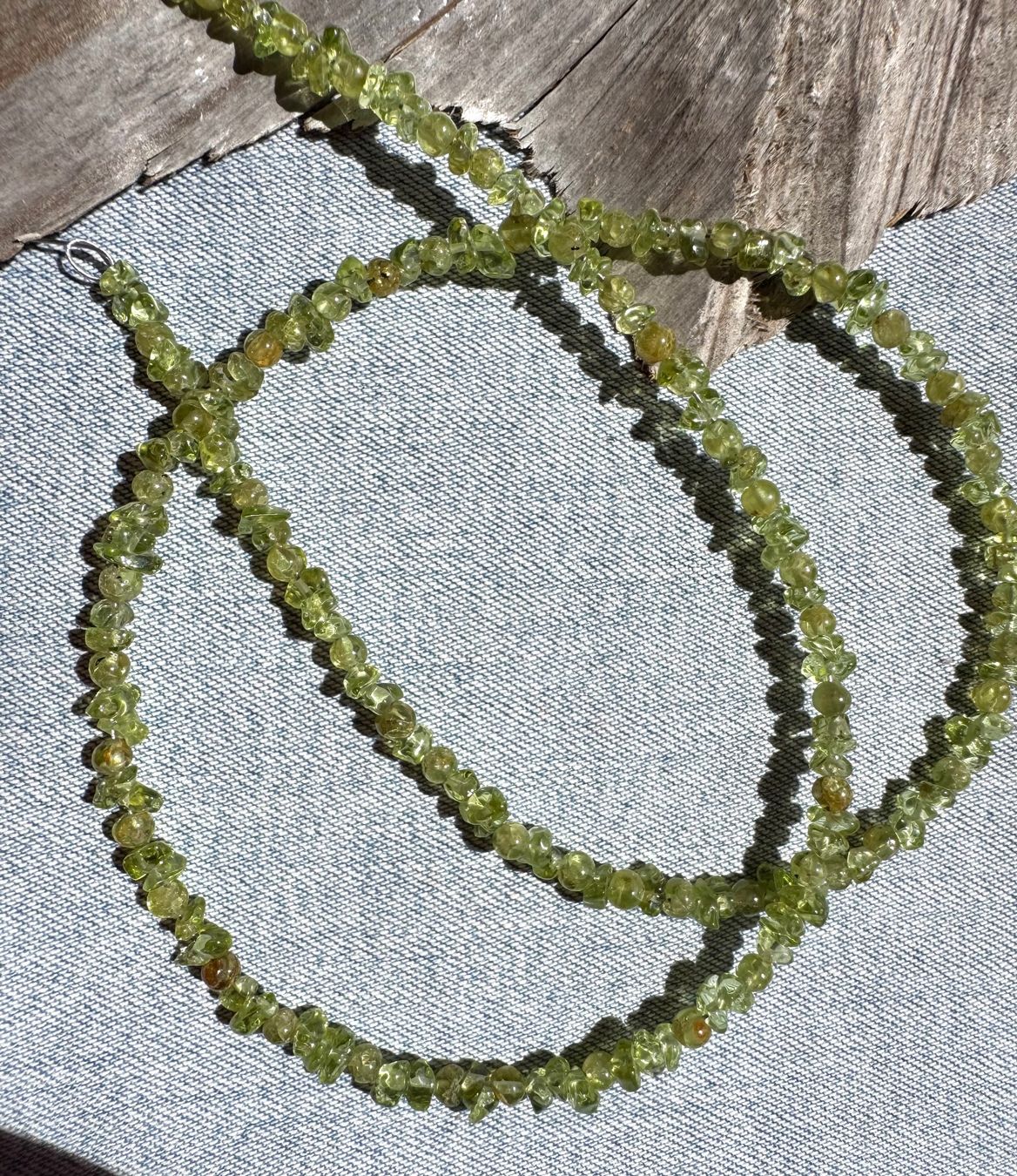 Catenine: Peridot. Olivin   extra  wilde Nugget Form + rund     48cm – Nuovo e nell'imballaggio originale da Leuggern venduto da gemshow 5