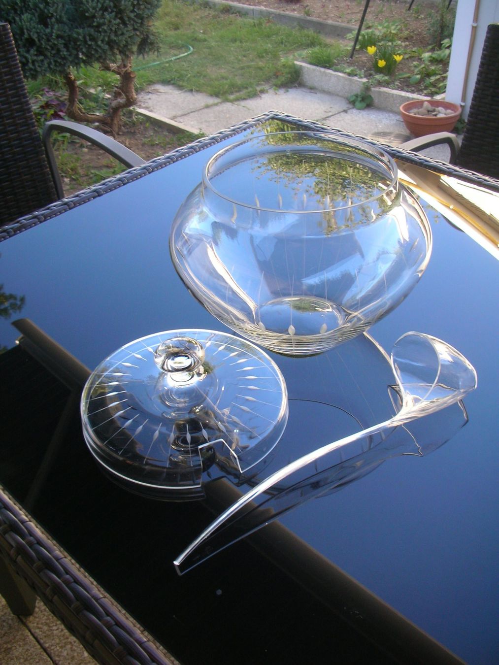 Bicchieri: Glas-Bowleschale mit Schöpflöffel – Usato da Rheinfelden venduto da Javea4 1