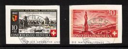 1942, Pro Patria Blockausschnitte B17, B18 mit ET-Voll-ʘ