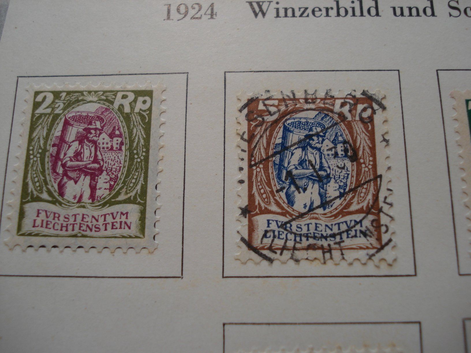 Tutti i francobolli: Liechtenstein, Satz 1924 */o – Usato da Niederwil AG venduto da morostahu 1