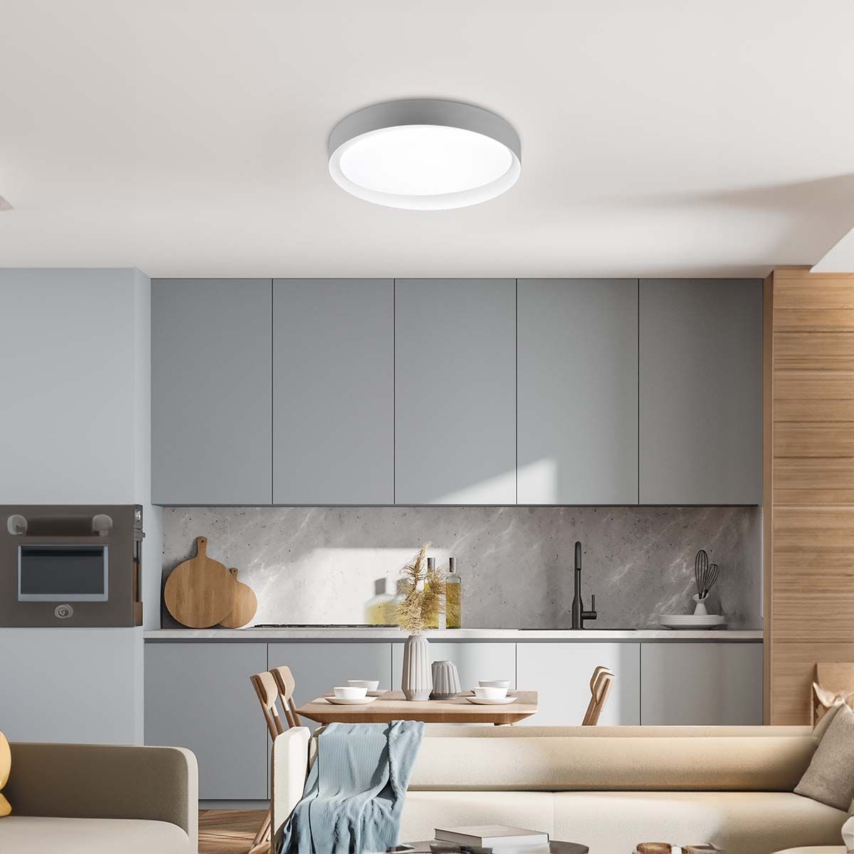 Kronleuchter & Deckenlampen: LED Deckenleuchte, Grau, Rund, 48 cm Ø – Neu (gemäss Beschreibung) aus Kreuzlingen von Smart-Light 1