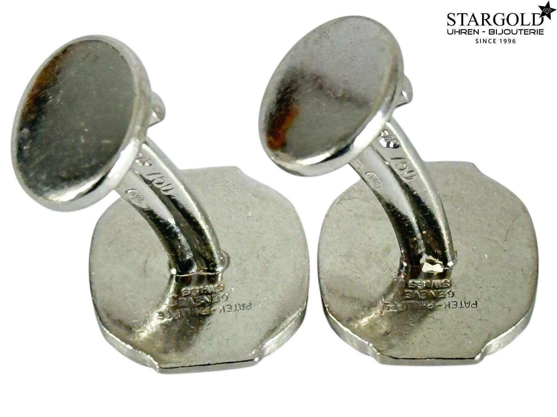 Patek Philippe Manschettenknöpfe: Patek Philippe Nautilus Manschettenknöpfe Cufflinks 18k – Gebraucht aus Zürich von Stargold-Uhren 3