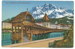 LUZERN Kapellbrücke und Pilatus No. 2053