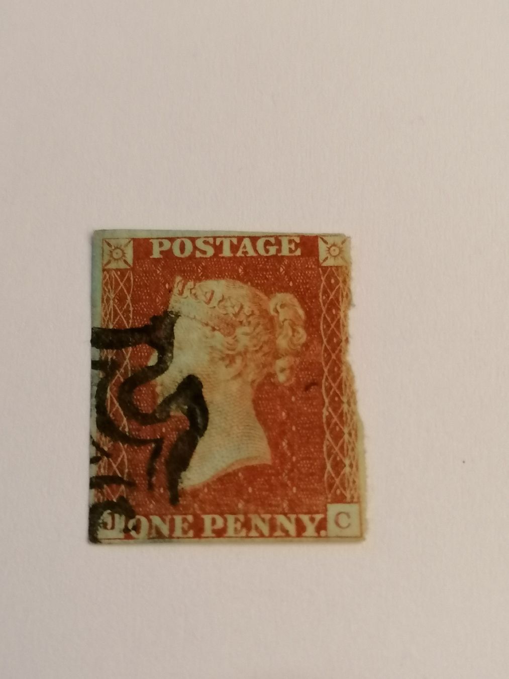 Alle Briefmarken: One Penny red 1841, Platte 10 – Gebraucht aus Happerswil von tschergi