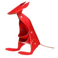 Vacavaliente Recycled Leather Desk Accessory Kangaroo Red