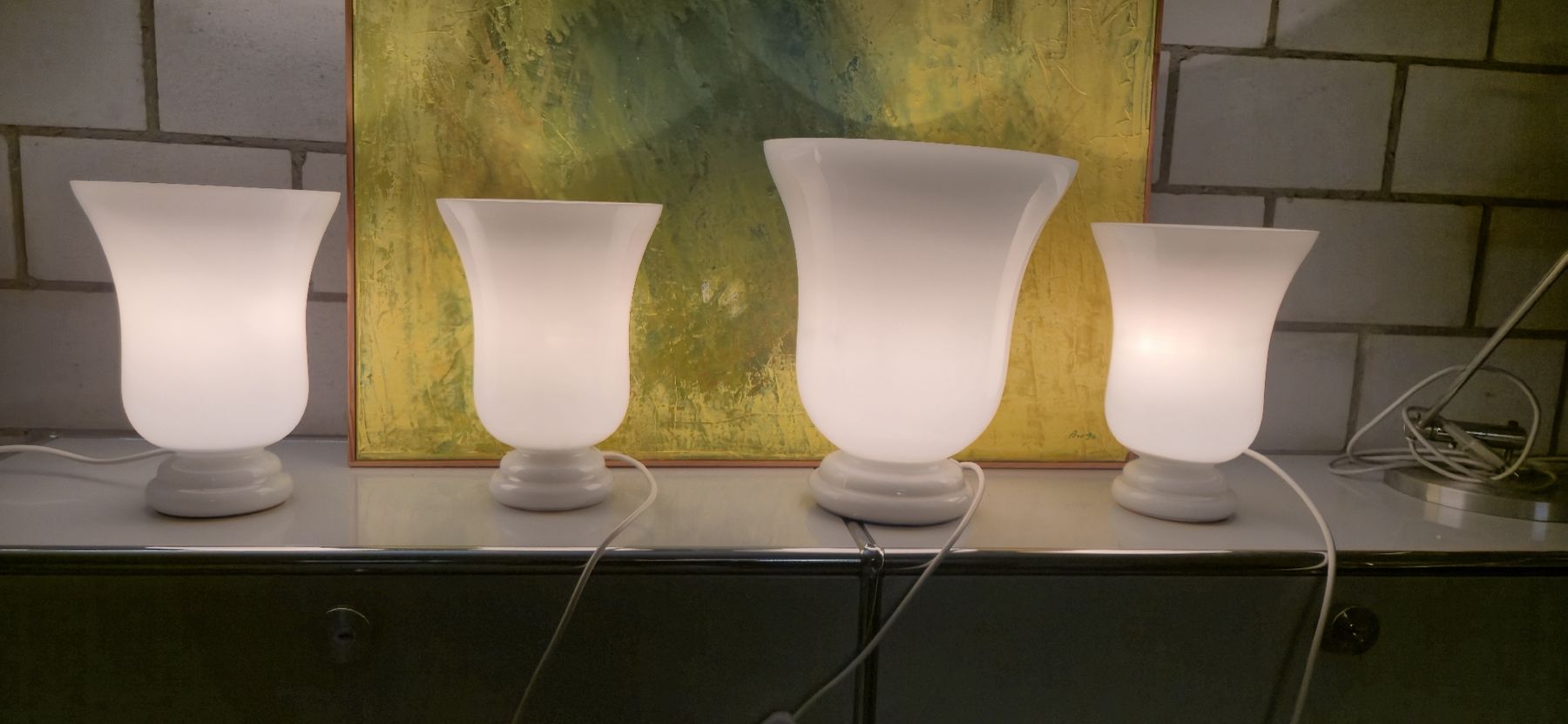 Lampes: Art Deco Tischlampe aus Opalglas  – D'occasion à Meilen par COSTA_ABC