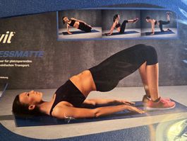 Fitnessmatte Crivit blau faltbar 150x58cm neu