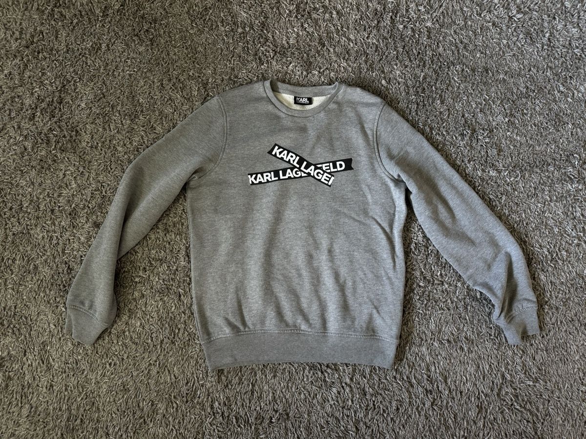 Karl Lagerfeld Maglioni & Felpe: Karl Lagerfeld Sweatshirt Grau Herren Gr. S – Usato da Löhningen venduto da santafe06