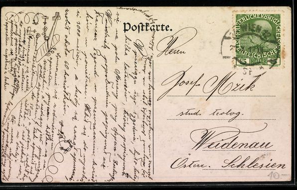 Cartoline postali: Wien-Aspern, Flieger über dem Flugfeld – Usato da Berlin venduto da bartko-reher 1