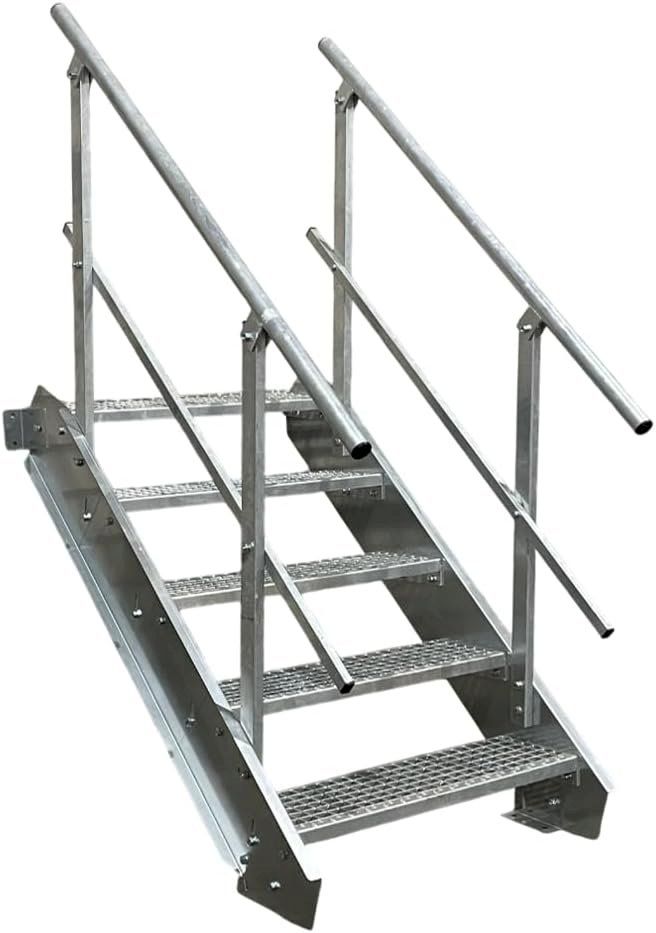Sonstiges: Stahltreppe 5 Stufen B150cm + Geländer – Neu und originalverpackt aus Bottighofen von zaap