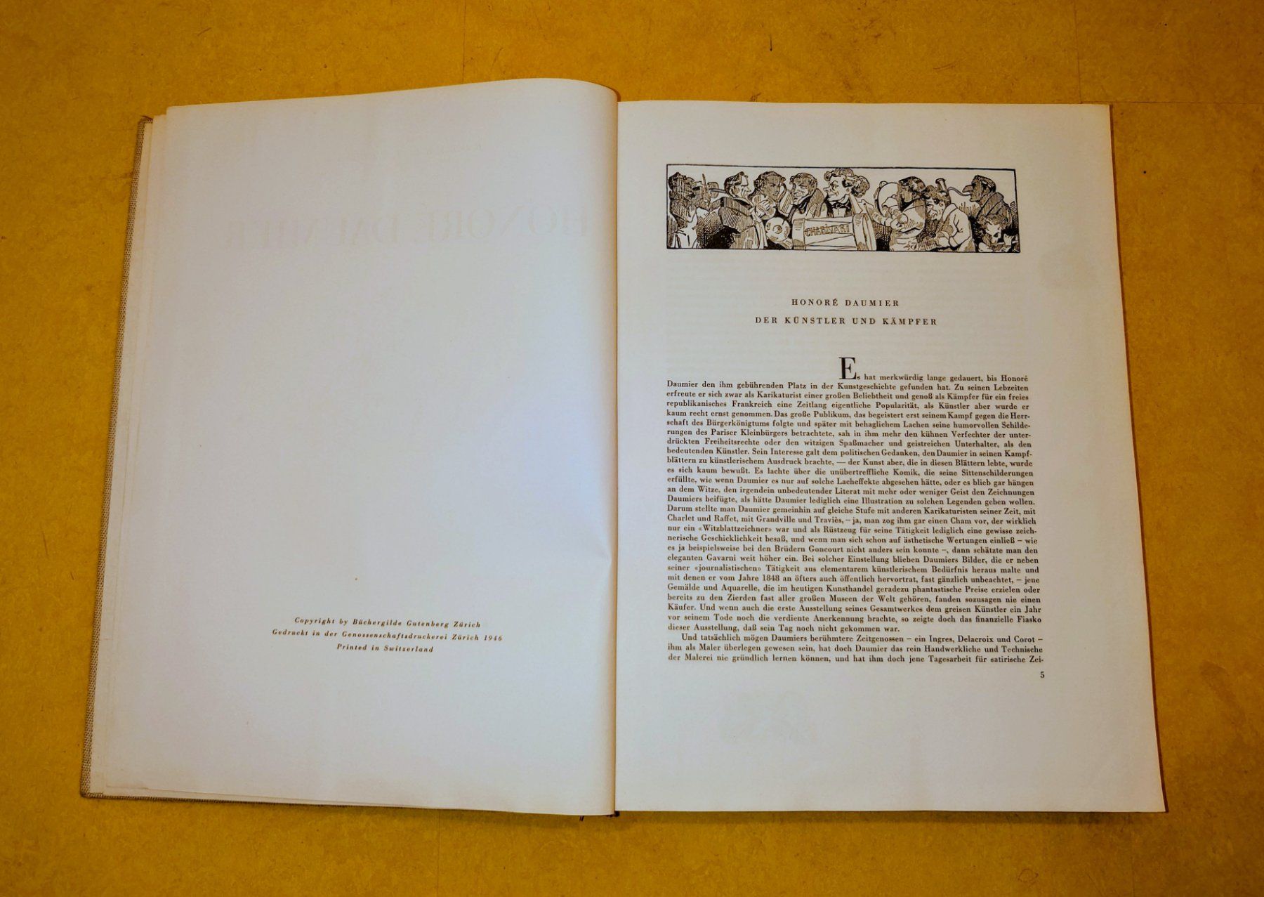 Libri: HONORÉ DAUMIER - Büchergilde Gutenberg EA 1946 – Usato da Zürich venduto da Simple23 4