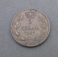 Serbien ++ 2 Dinara 1897