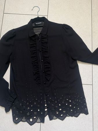 The Kooples Bluse mit Lochstickerei & Rüschen XXS/XS