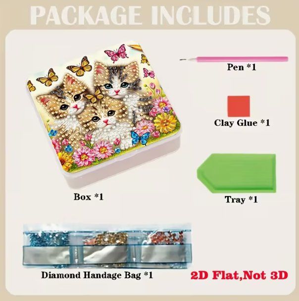 Bastelsets: Diamond Painting Box Katzen – Neu und originalverpackt aus Obergösgen von Diamond-Painting 5