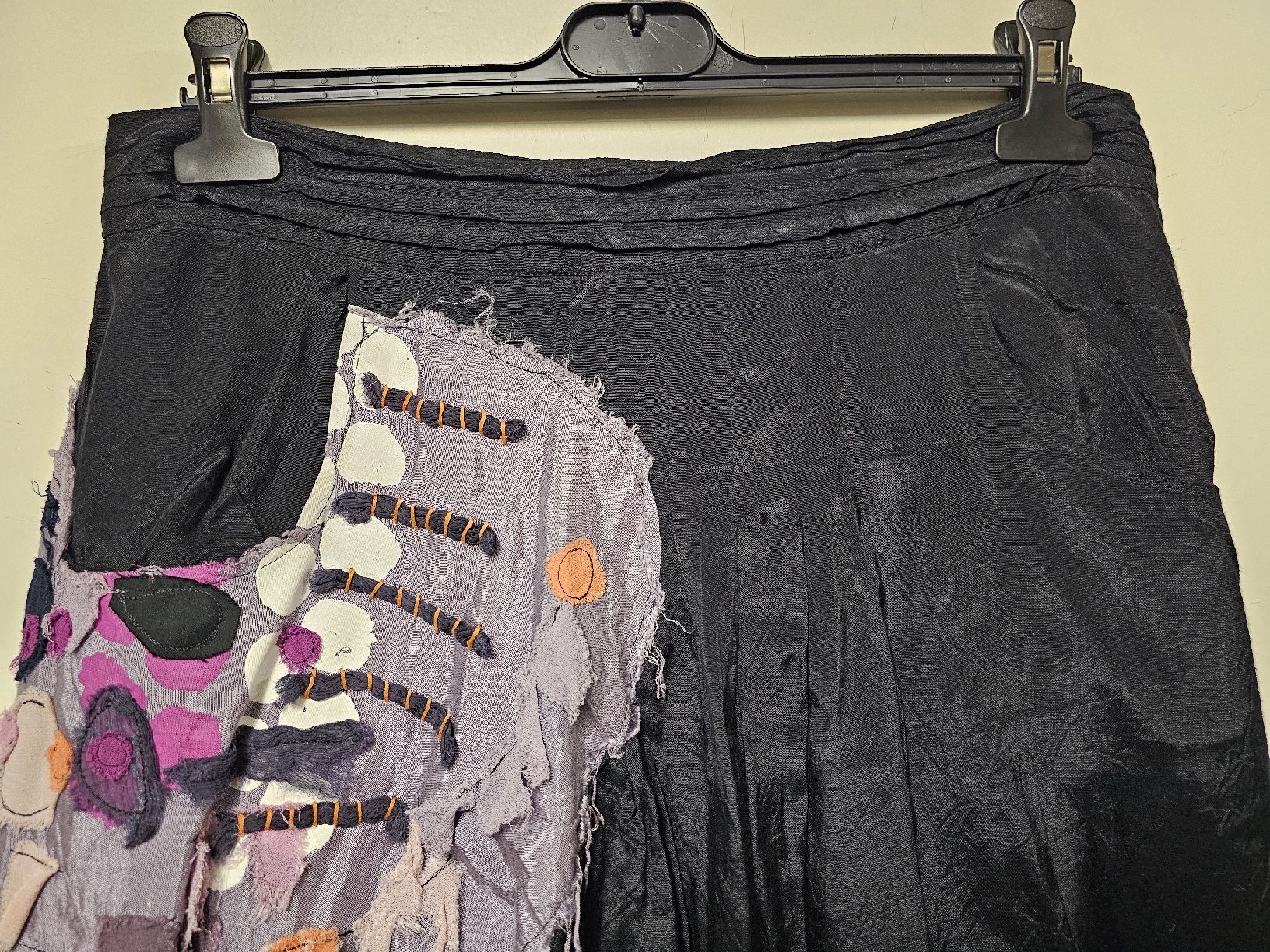 Desigual Röcke: Jupe Desigual/Originale/Noire/Tissu Patchwork/Tulle/T:40 – Gebraucht aus Basel von Paloma6261 1
