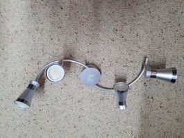 Luminaire design 4 spots orientables métal brossé