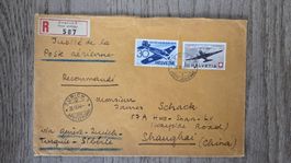 1944 Jubiläumsflug Genf -Zürich Weiterleitung Türkei Shangha