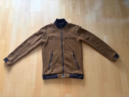 Herren Übergansjacke Grösse L aus Kunstfaser braun meliert