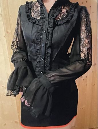 Glamour e Sexy Camicia con pizzo-Tg M/L-nuovo